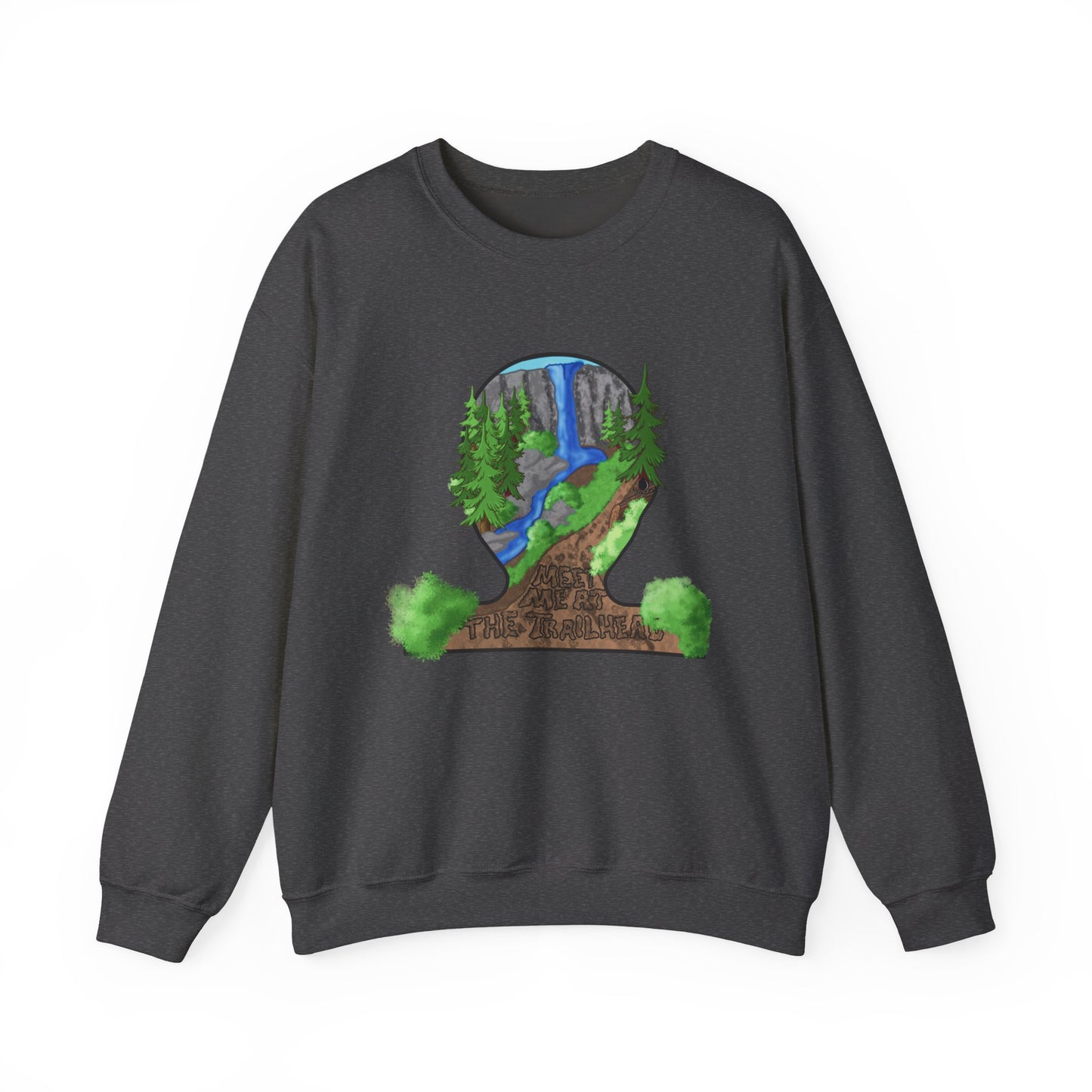 Meet Me at the Trailhead - Nature-Inspired Crewneck Sweatshirt DTG