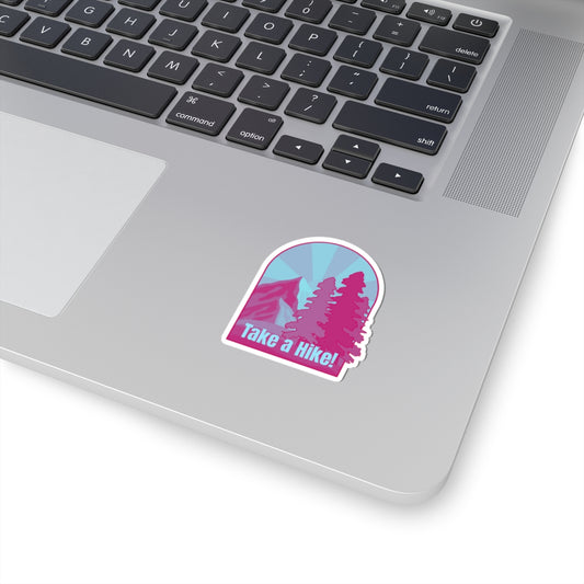 Take a Hike! (pink) - Kiss-Cut Stickers - Perfect for Outdoor Enthusiasts and Nature Lovers