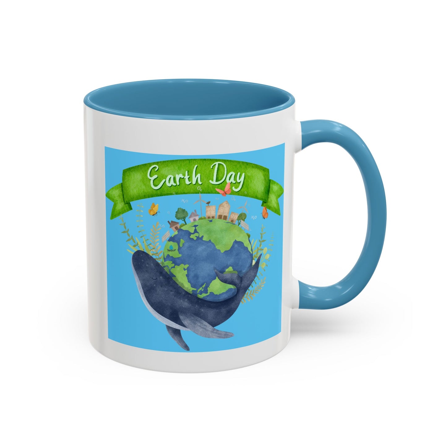 Earth Day Whale Coffee Mug — Eco Accent Mug