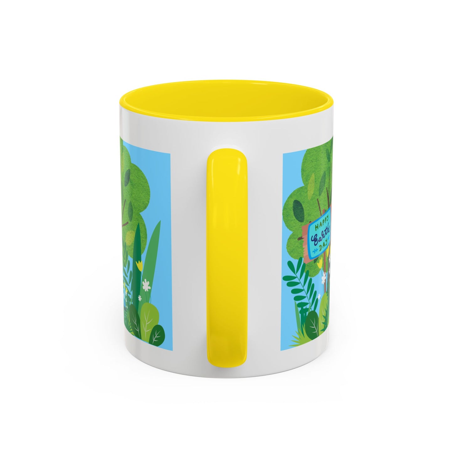 Happy Earth Day Garden Coffee Mug — Eco Accent Mug
