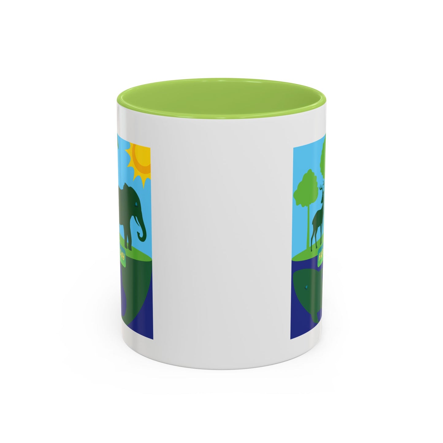 Earth Day Animals Coffee Mug — Eco Accent Mug