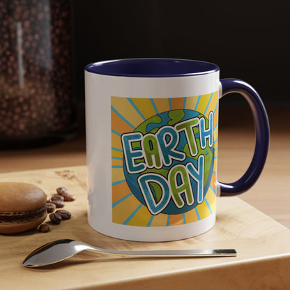 Earth Day Sunburst Coffee Mug — Eco Accent Mug