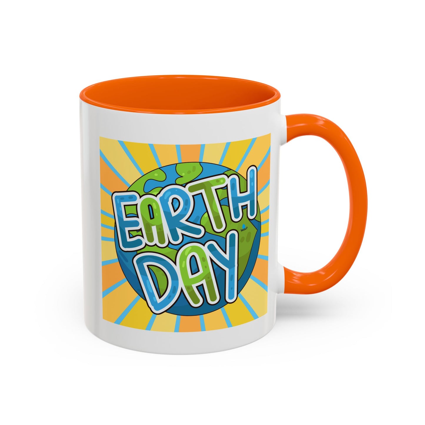 Earth Day Sunburst Coffee Mug — Eco Accent Mug