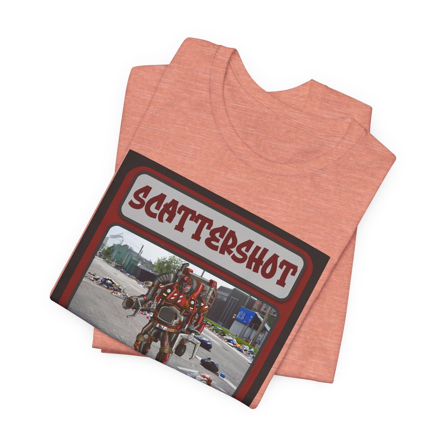 Scattershot Trading Card Graphic Tee - Fun Vintage Style T-Shirt for Casual Wear
