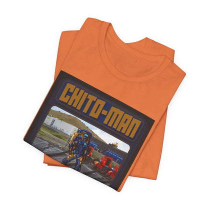 Chito-Man Trading Card Graphic Tee - Unisex Jersey Short Sleeve Shirt for Fans of Adventure and Training