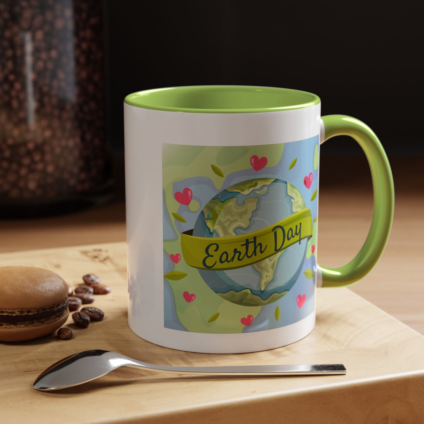 Earth Day Hearts Coffee Mug — Eco Accent Mug