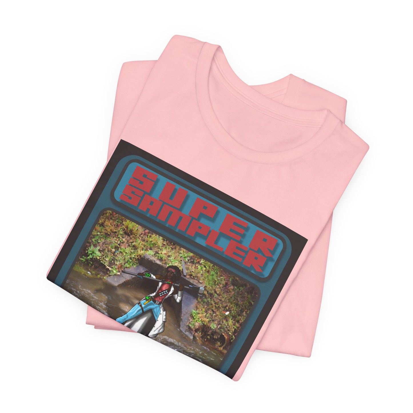 Super Sampler Trading Card - Retro Music Festival Unisex Jersey Tee