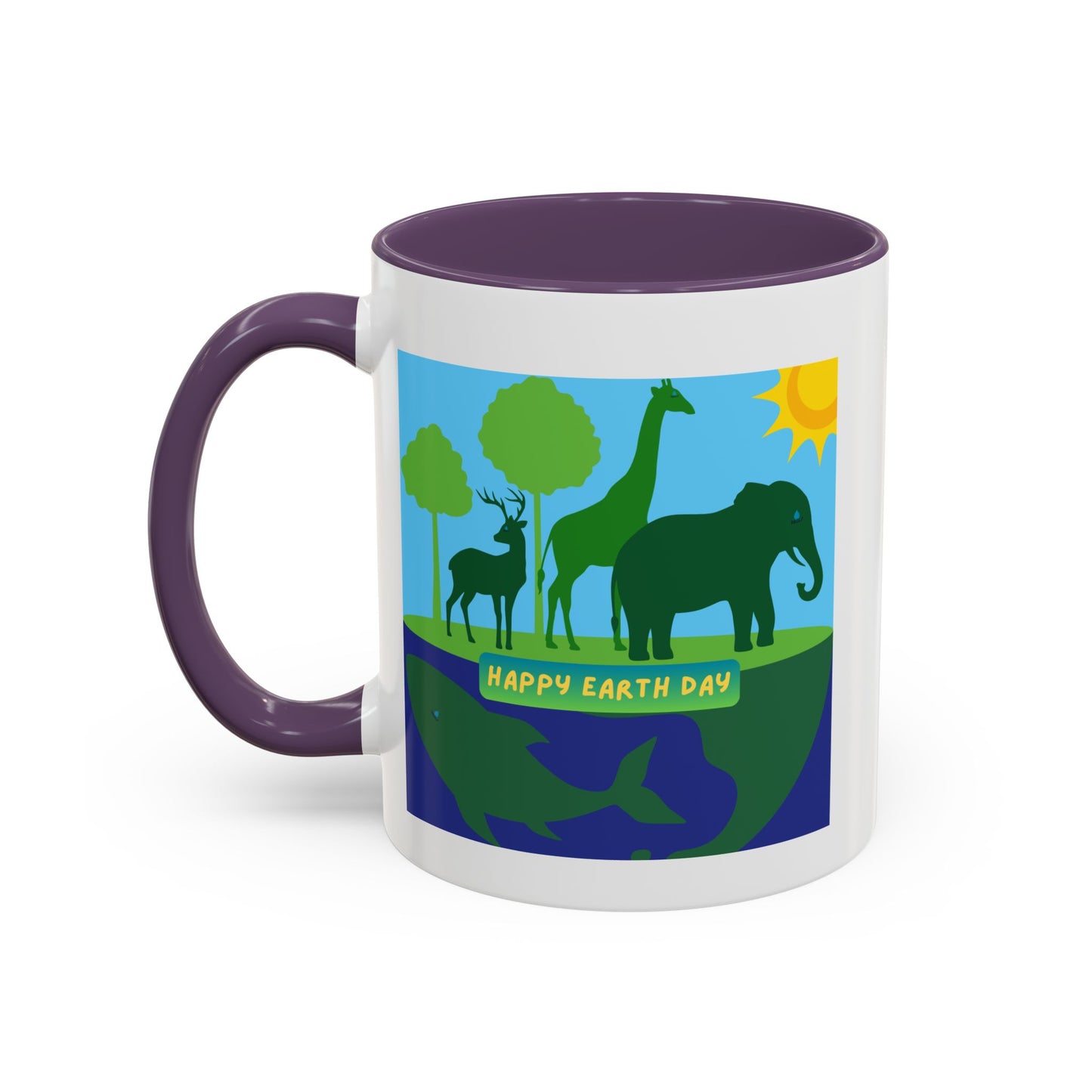 Earth Day Animals Coffee Mug — Eco Accent Mug