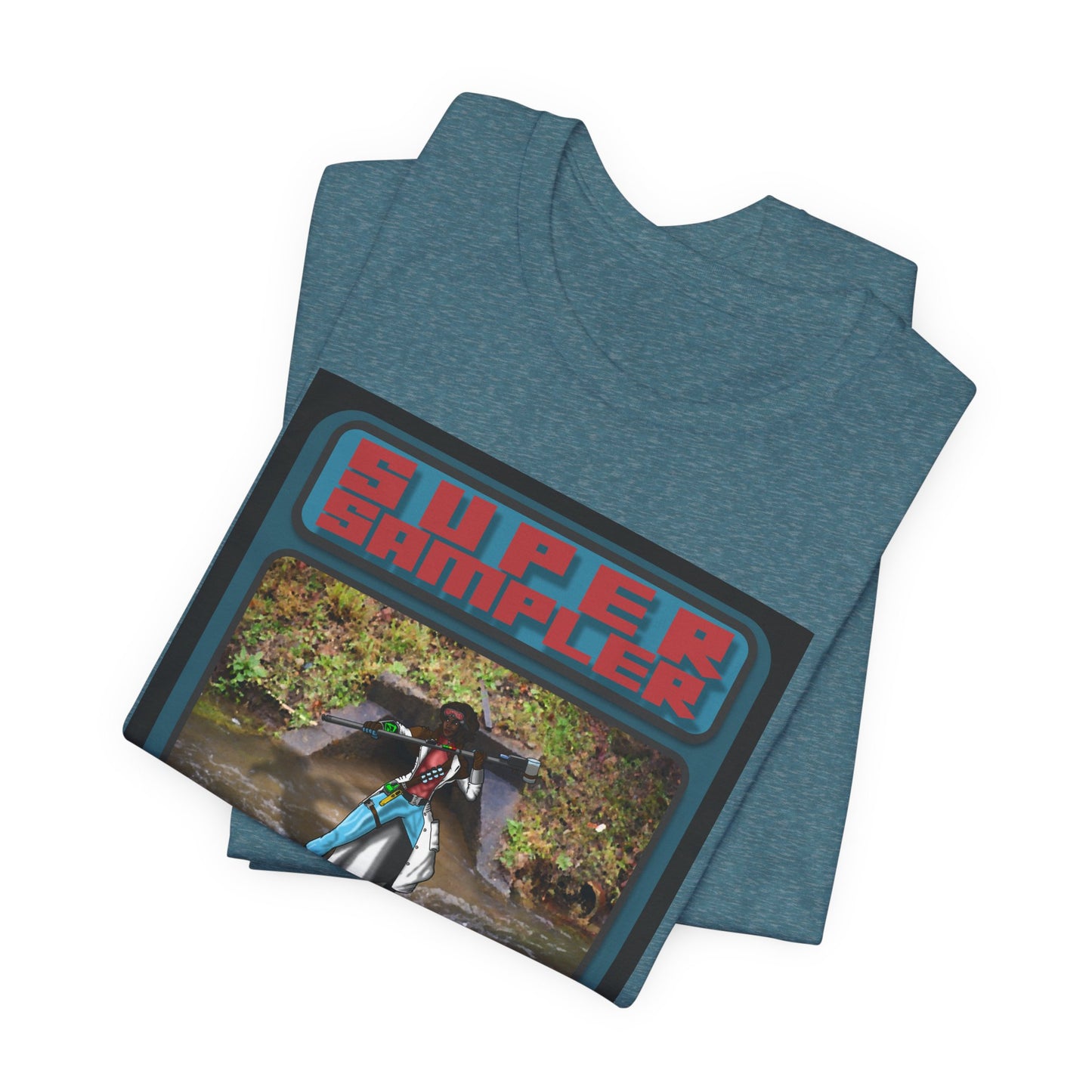 Super Sampler Trading Card - Retro Music Festival Unisex Jersey Tee