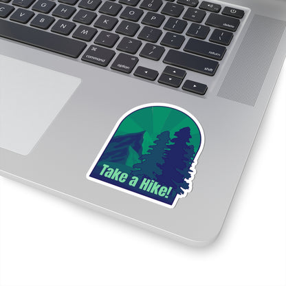 Take a Hike! (green) - Kiss-Cut Stickers - Perfect for Outdoor Enthusiasts and Nature Lovers