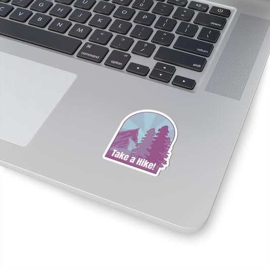 Take a Hike! (purple) - Kiss-Cut Stickers - Perfect for Outdoor Enthusiasts and Nature Lovers
