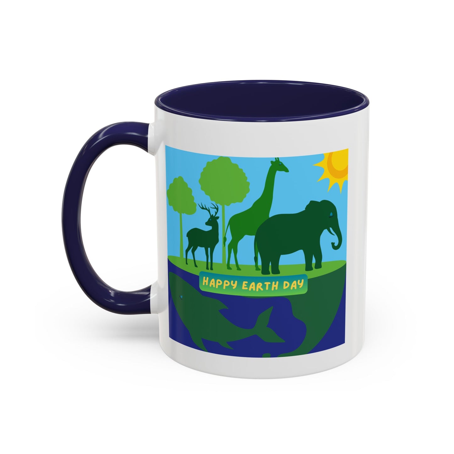 Earth Day Animals Coffee Mug — Eco Accent Mug