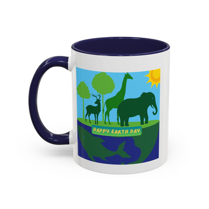 Earth Day Animals Coffee Mug — Eco Accent Mug