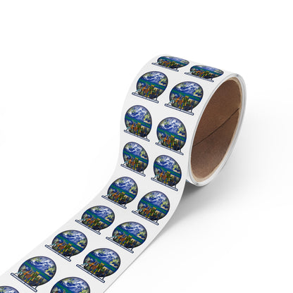 Every Day is Earth Day Stormwater Defenders Square Sticker Roll — "Happy Earth Day" Eco Celebration Labels