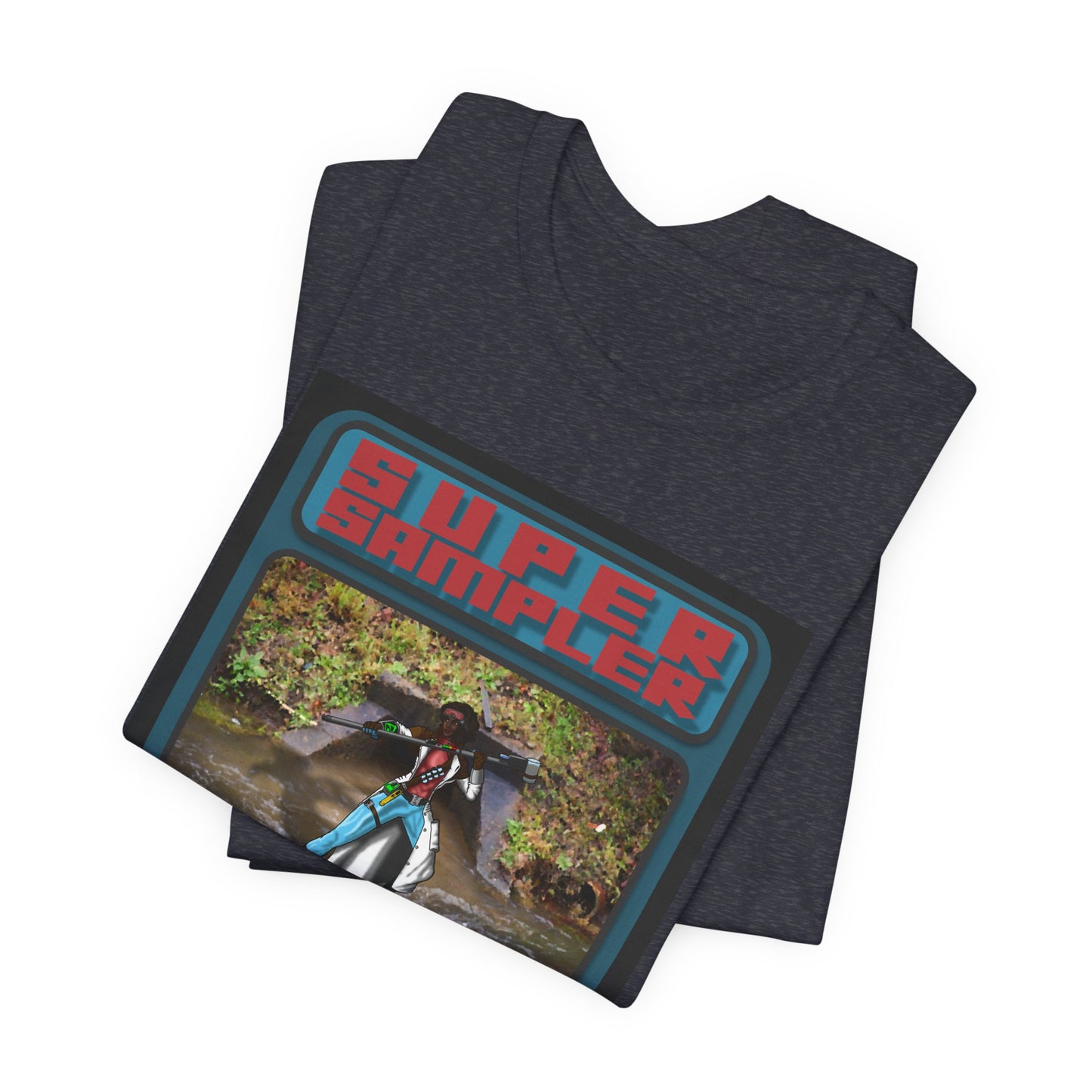 Super Sampler Trading Card - Retro Music Festival Unisex Jersey Tee