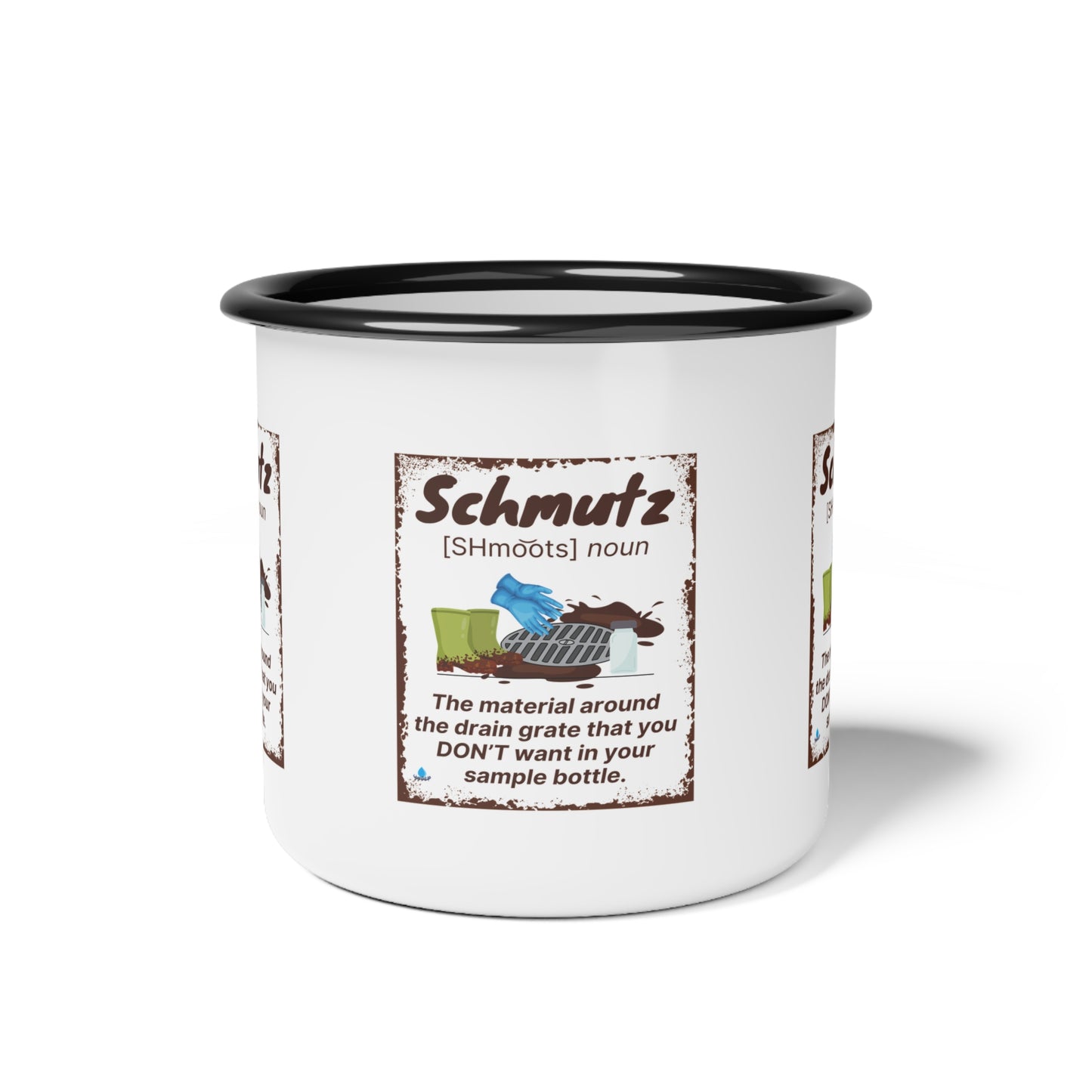 Schmutz - Enamel Camp Cup - Fun Definition Mug for Camping & Outdoor Lovers