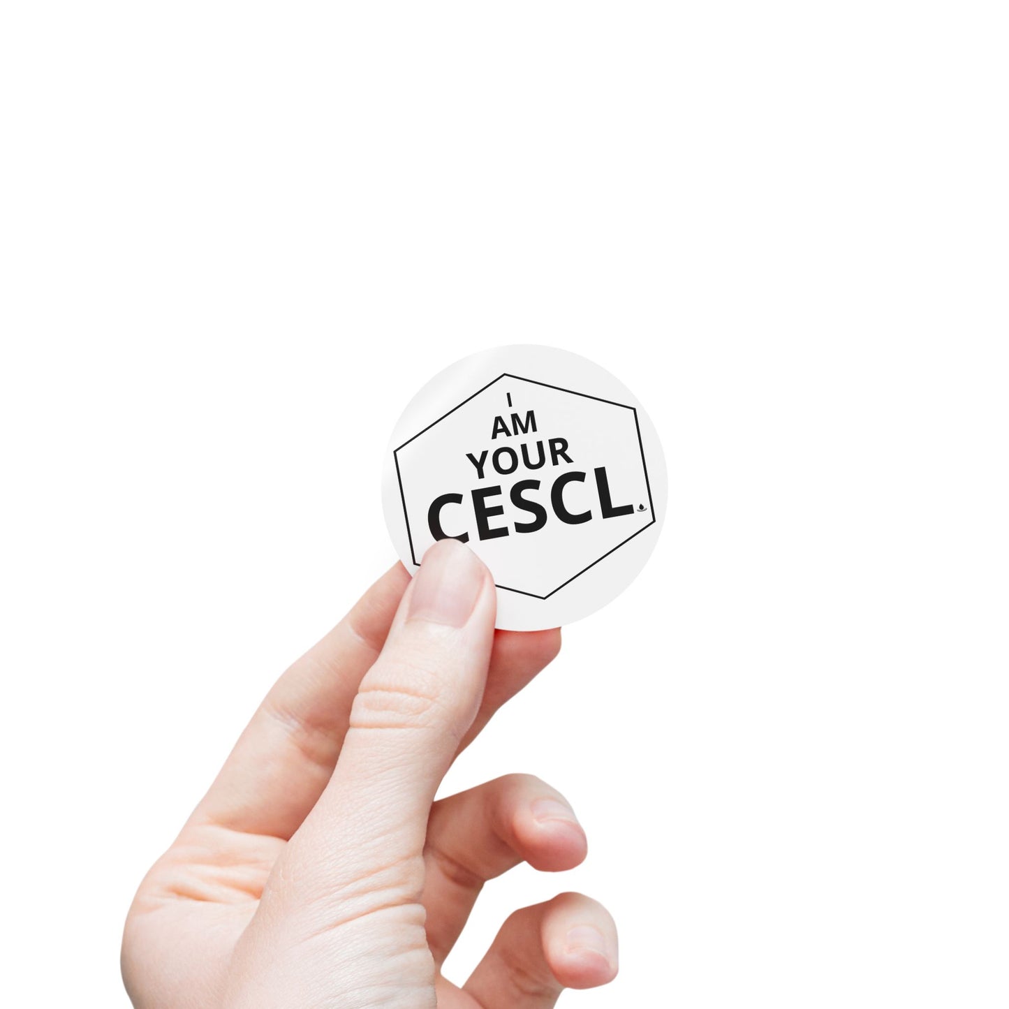 Round Sticker Label Rolls — 'I AM YOUR CESCL' Hexagon Logo Sticker Roll (Customizable Packing & Branding Labels)