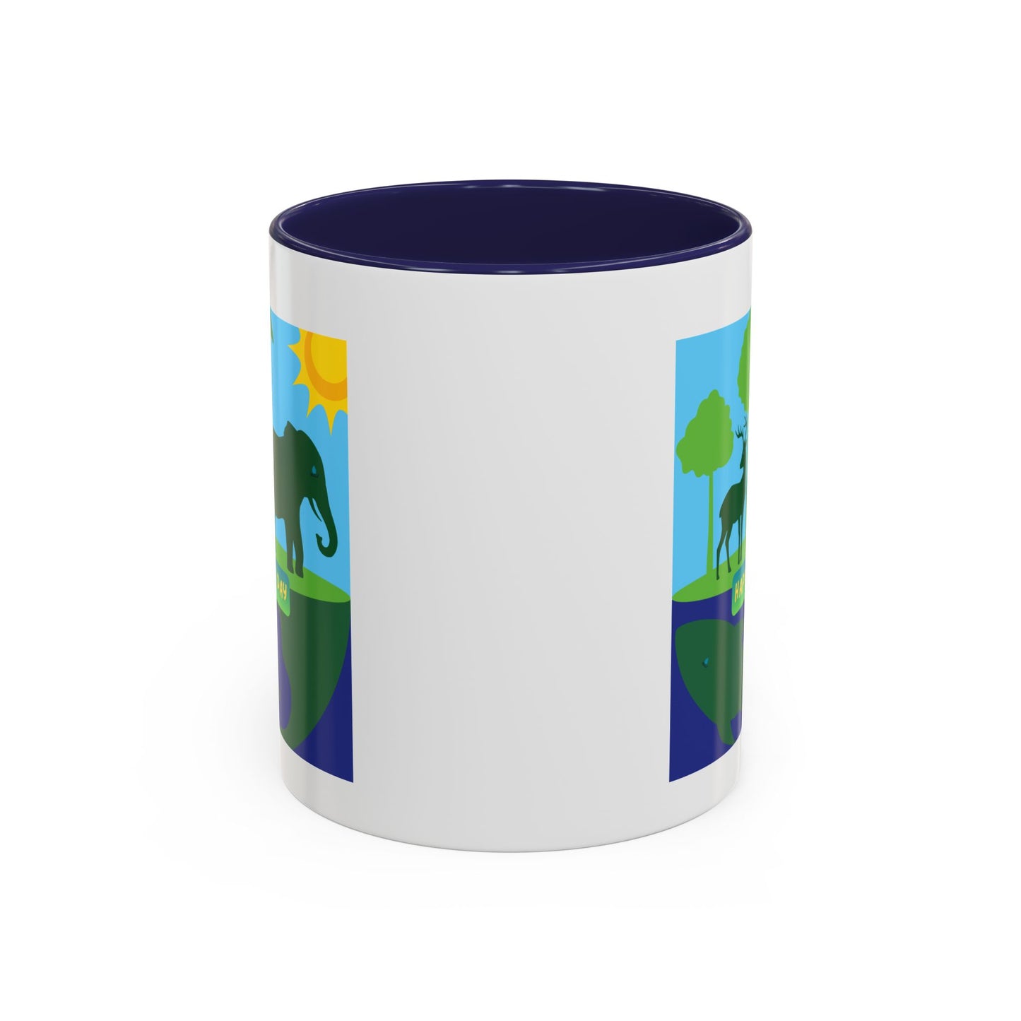 Earth Day Animals Coffee Mug — Eco Accent Mug