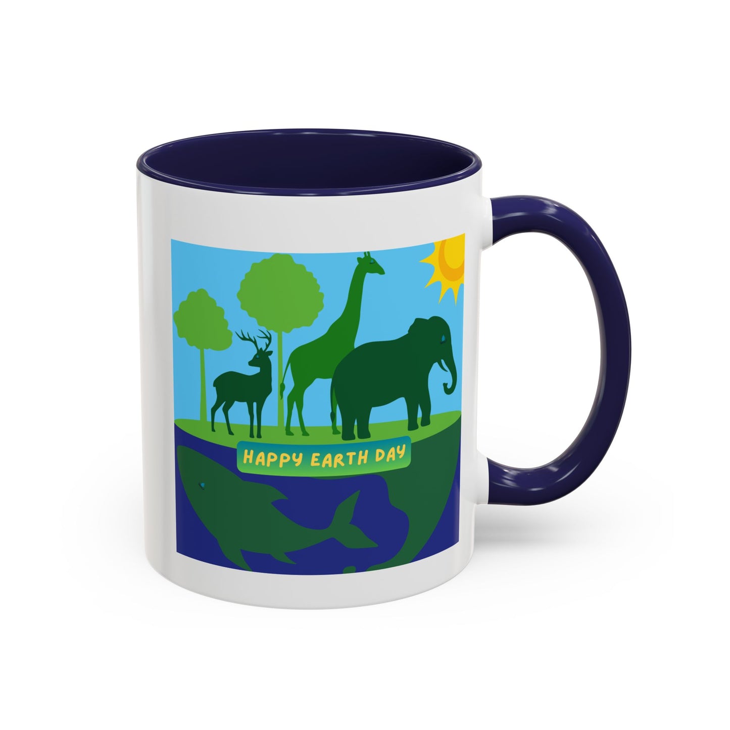 Earth Day Animals Coffee Mug — Eco Accent Mug