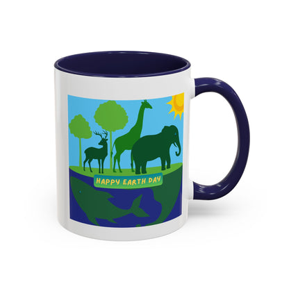 Earth Day Animals Coffee Mug — Eco Accent Mug
