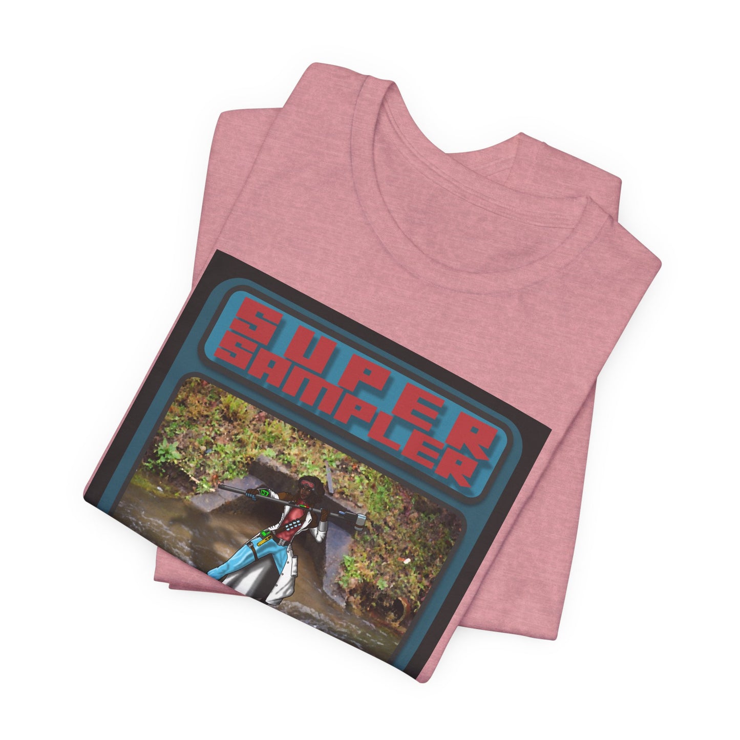Super Sampler Trading Card - Retro Music Festival Unisex Jersey Tee