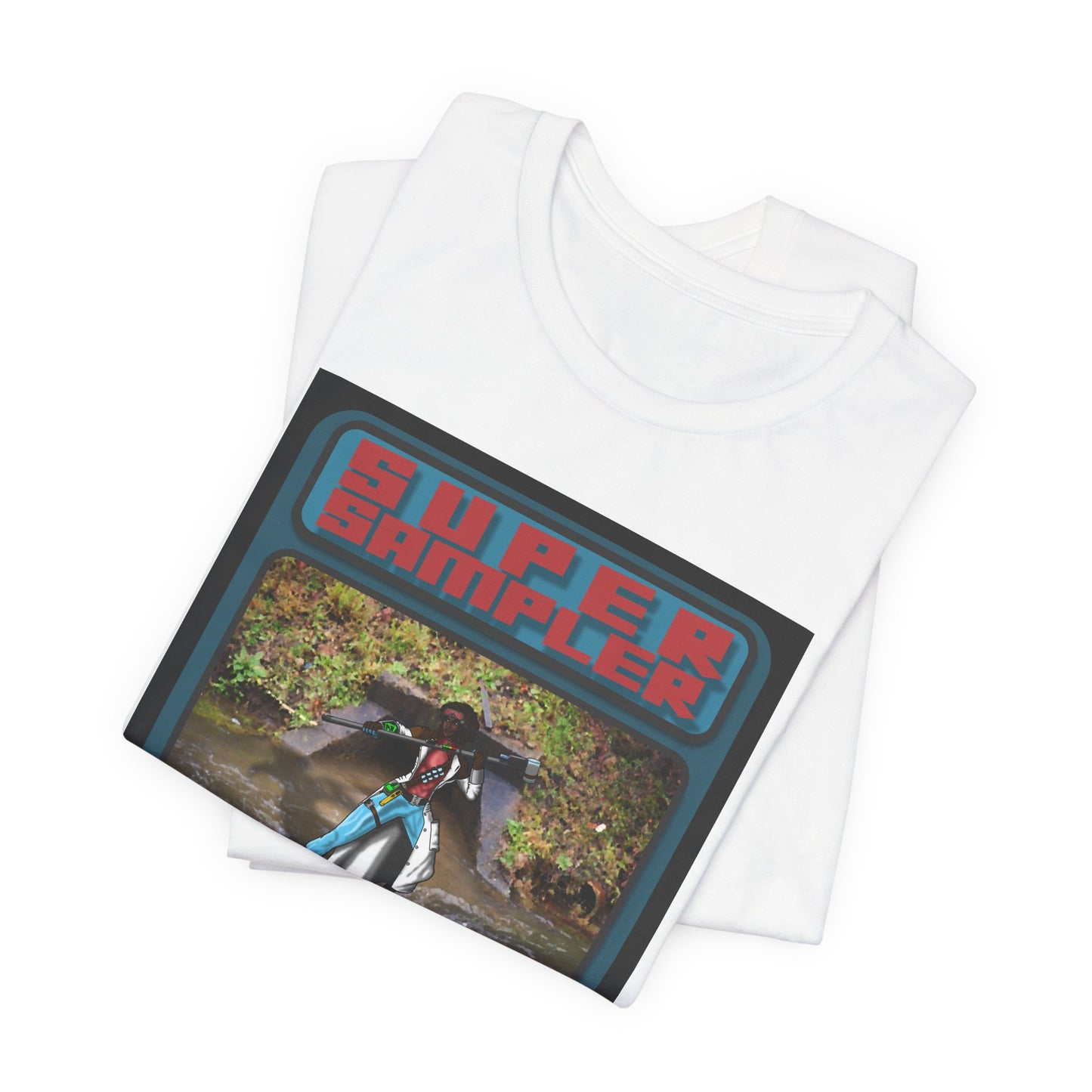 Super Sampler Trading Card - Retro Music Festival Unisex Jersey Tee