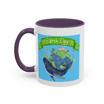 Earth Day Whale Coffee Mug — Eco Accent Mug