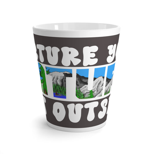 Latte Mug — "Nurture Your Nature" Outdoor Scenic Coffee Cup