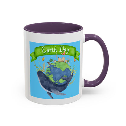 Earth Day Whale Coffee Mug — Eco Accent Mug
