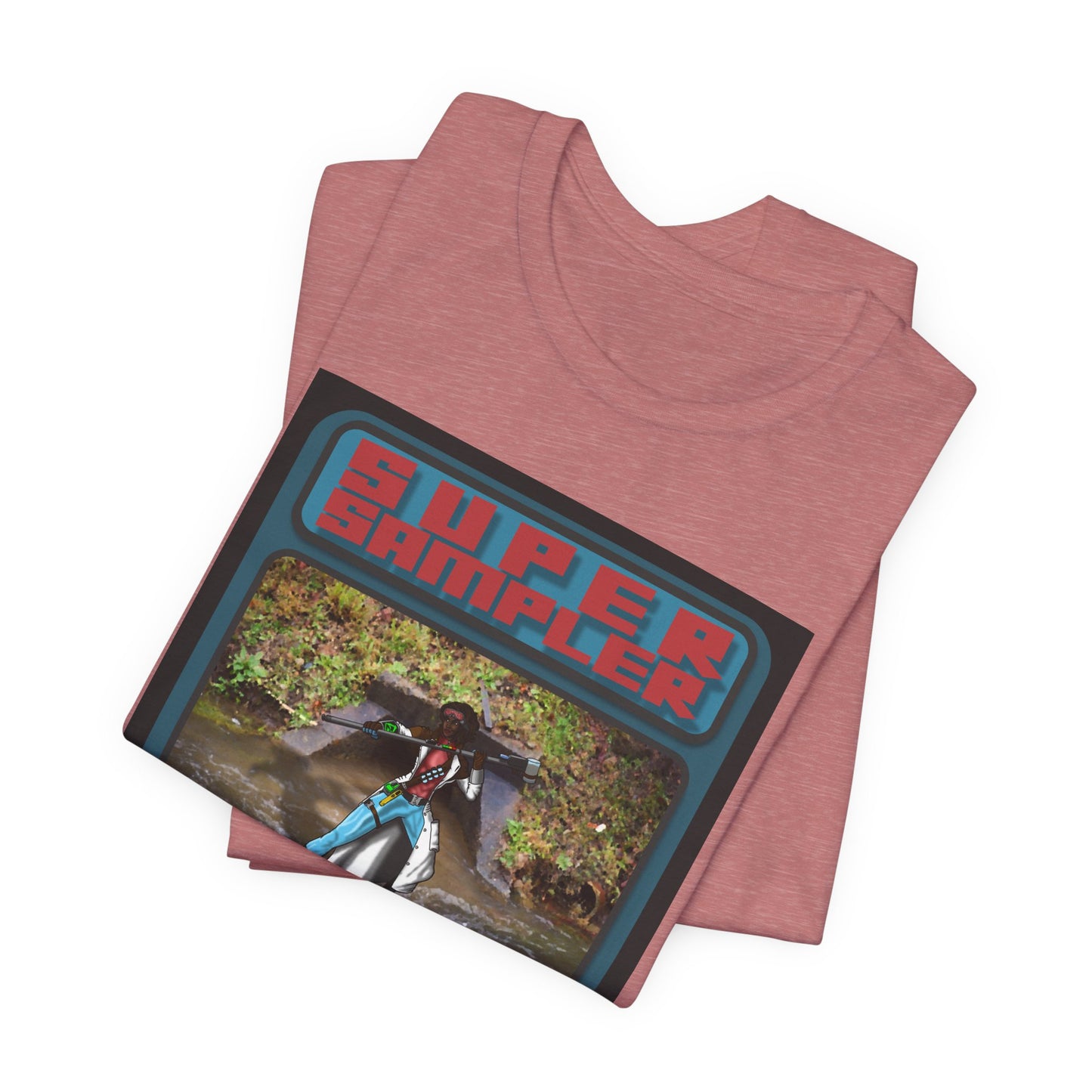 Super Sampler Trading Card - Retro Music Festival Unisex Jersey Tee