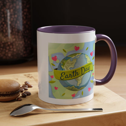 Earth Day Hearts Coffee Mug — Eco Accent Mug