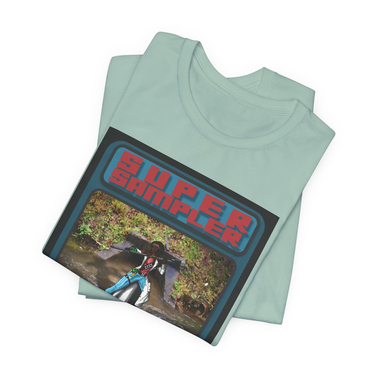Super Sampler Trading Card - Retro Music Festival Unisex Jersey Tee