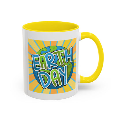 Earth Day Sunburst Coffee Mug — Eco Accent Mug