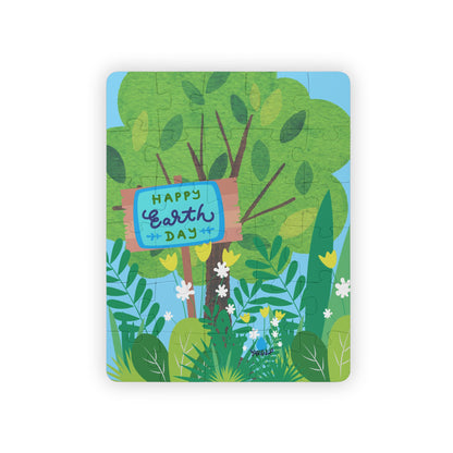 Happy Earth Day Garden Kids Puzzle — 30-Piece Educational Jigsaw for Children