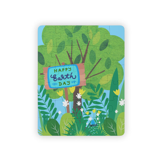 Happy Earth Day Garden Kids Puzzle — 30-Piece Educational Jigsaw for Children