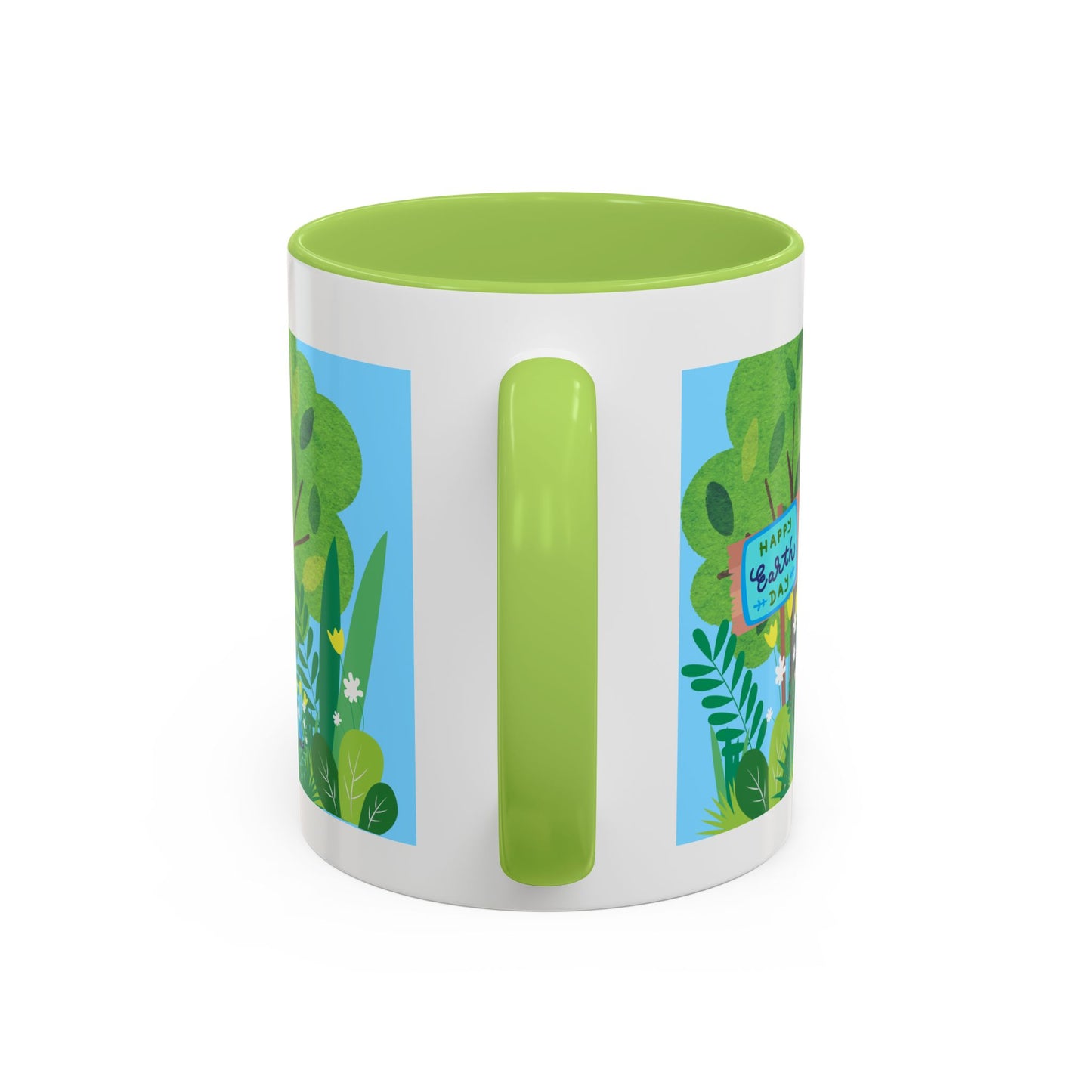 Happy Earth Day Garden Coffee Mug — Eco Accent Mug