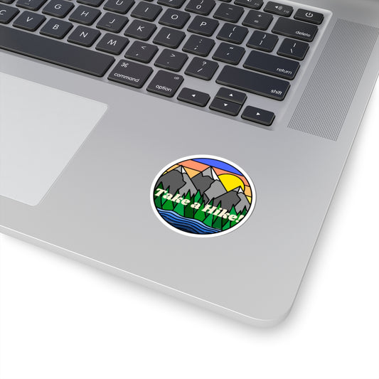 Take a Hike! (stained glass graphic) - Kiss-Cut Stickers - Perfect for Outdoor Enthusiasts and Nature Lovers