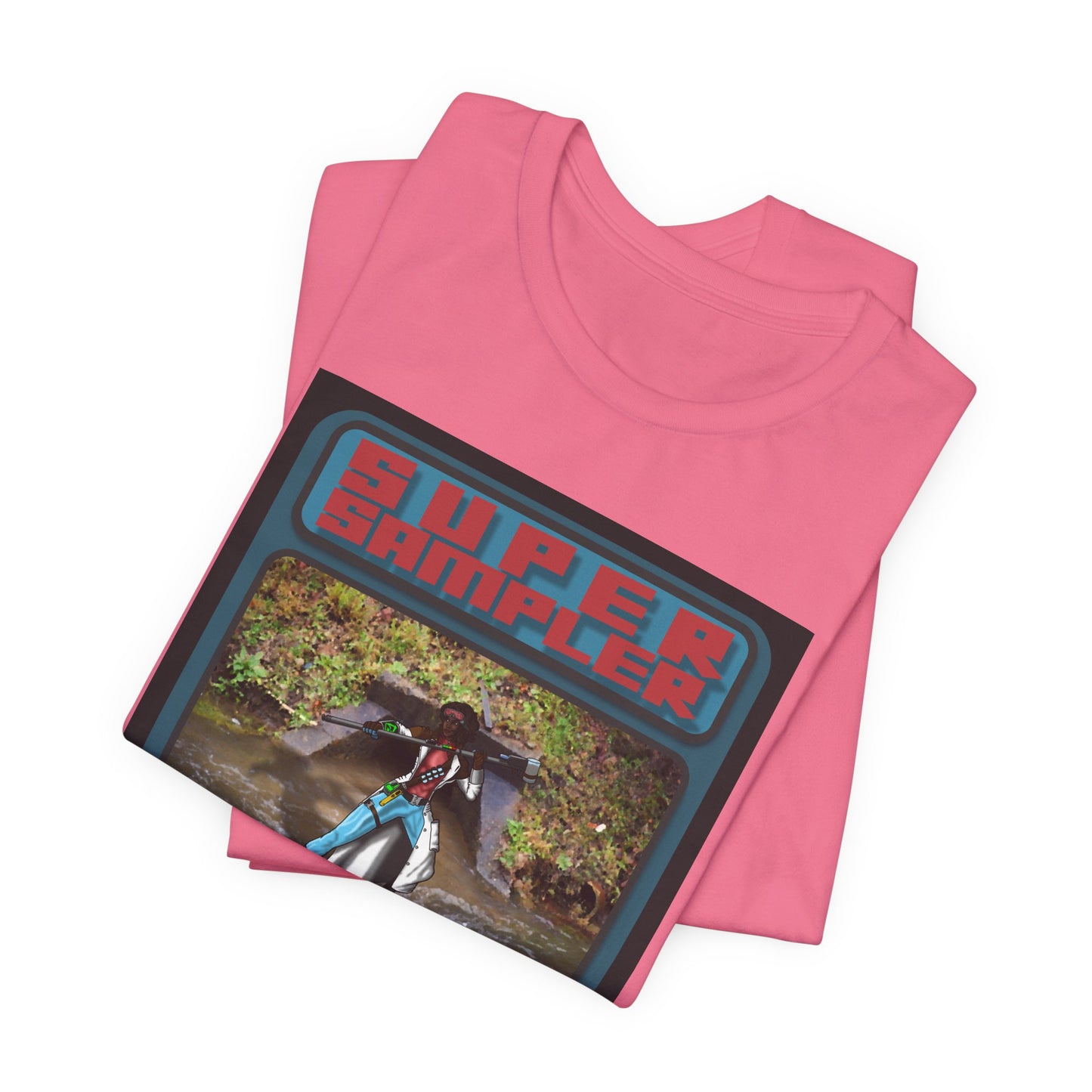Super Sampler Trading Card - Retro Music Festival Unisex Jersey Tee