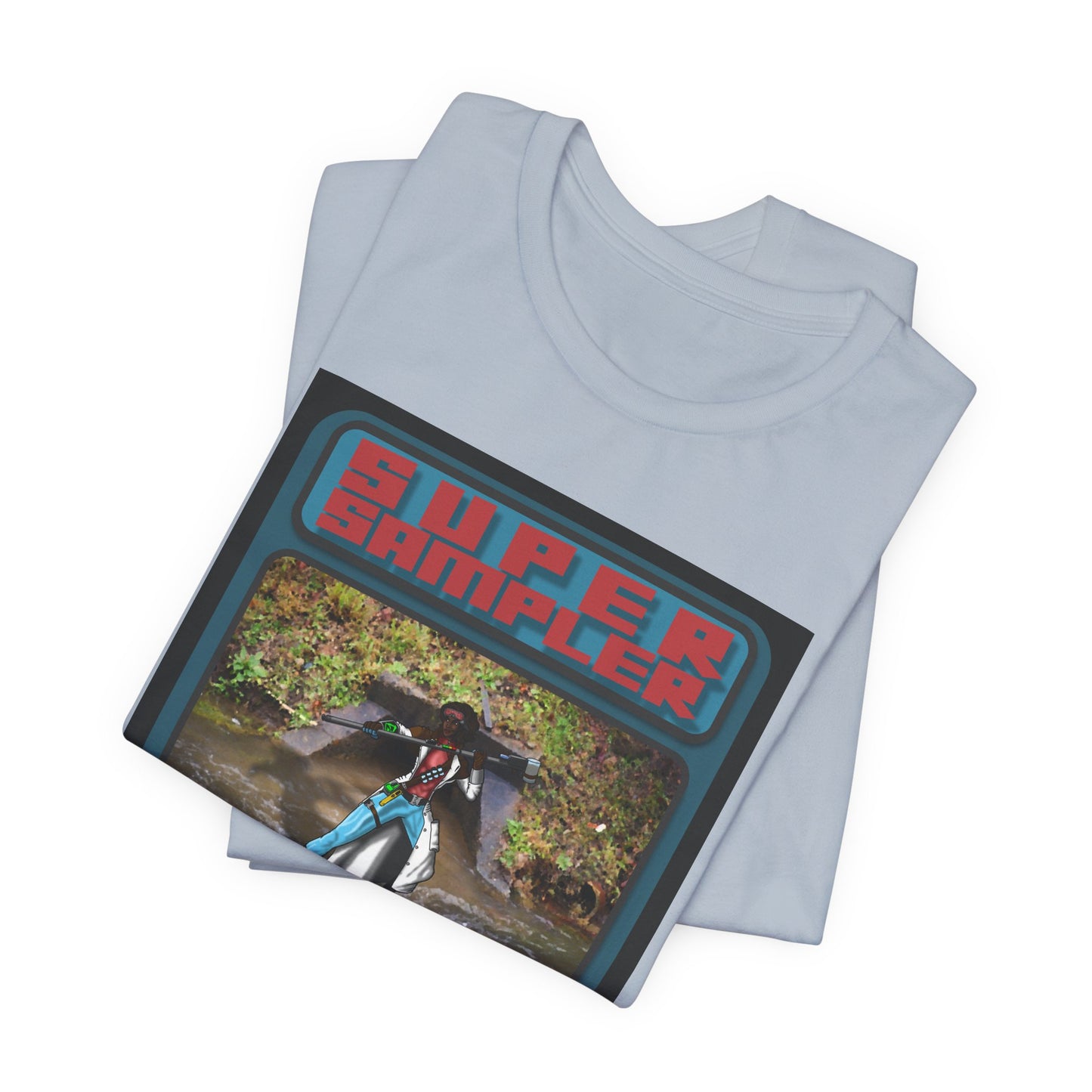 Super Sampler Trading Card - Retro Music Festival Unisex Jersey Tee