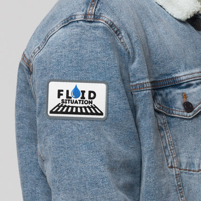 Fluid Situation (white) - Embroidered patch