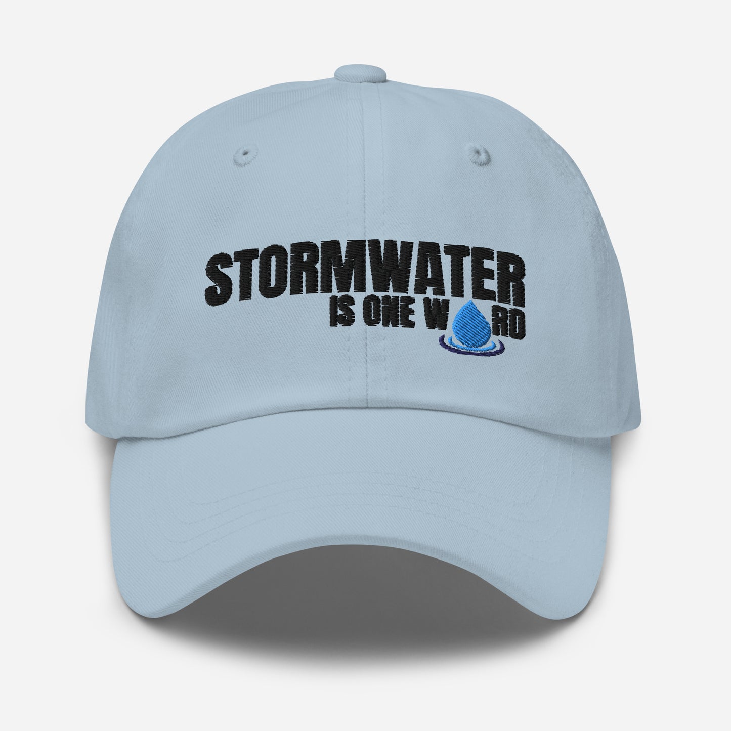 Stormwater is One Word (black) - Embroidered Dad hat
