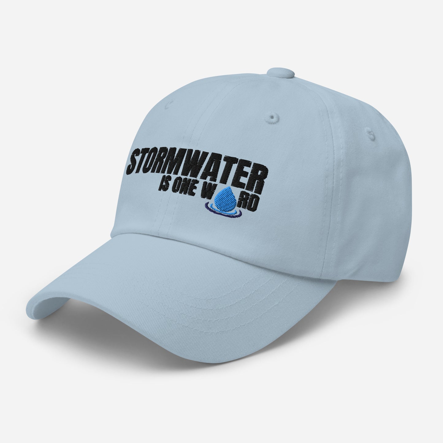 Stormwater is One Word (black) - Embroidered Dad hat