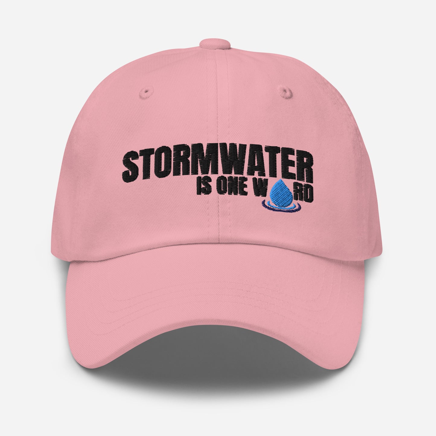 Stormwater is One Word (black) - Embroidered Dad hat