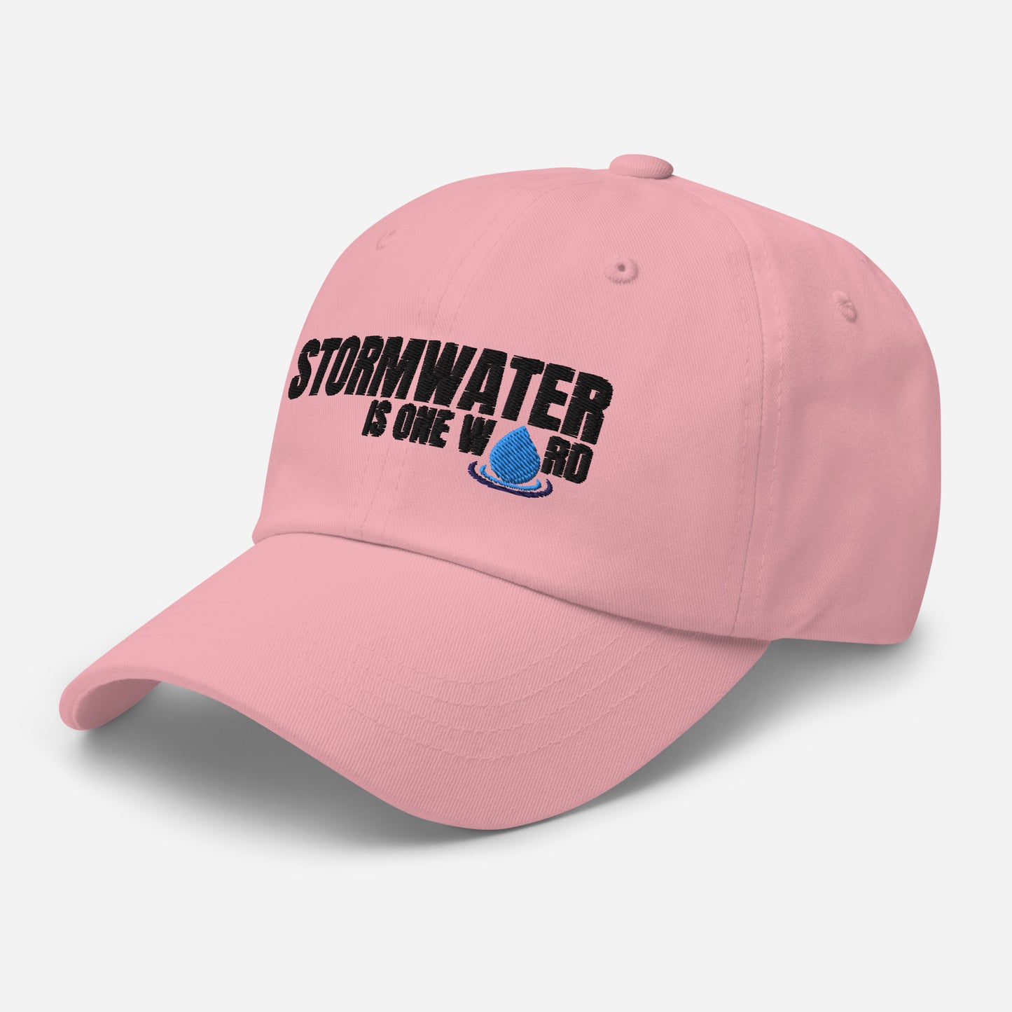 Stormwater is One Word (black) - Embroidered Dad hat