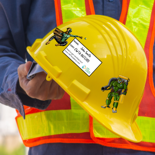 Hard Hat Sergeant Stormwater Sticker sheet