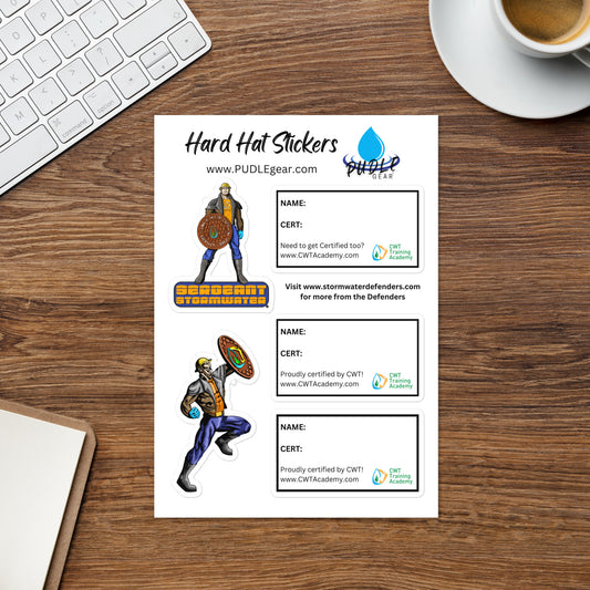 Hard Hat Sergeant Stormwater Sticker sheet