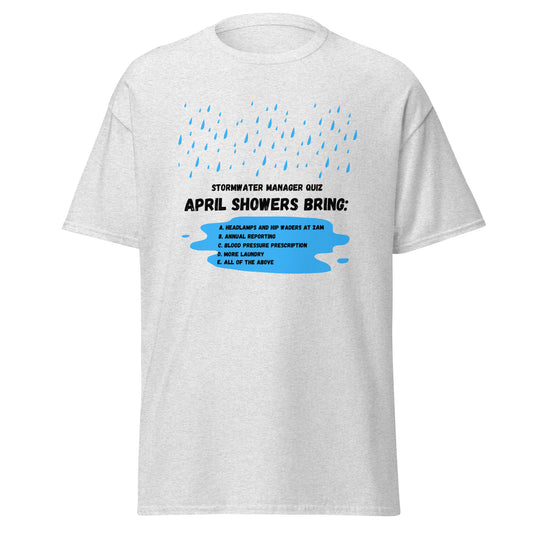 April Showers multiple choice (dk) - Men's classic tee