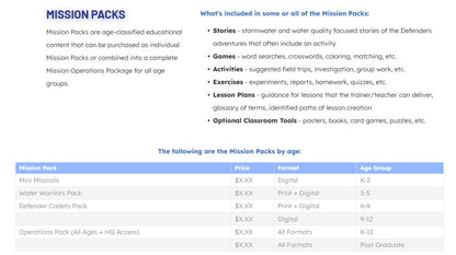 Mission Packs (Coming Soon!)