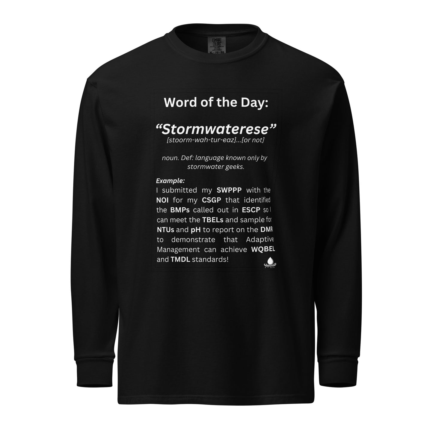Stormwaterese - Garment-dyed heavyweight long-sleeve shirt