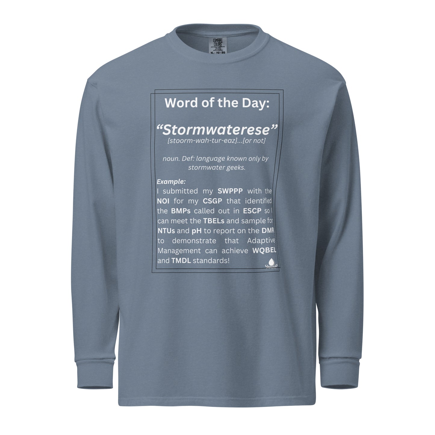 Stormwaterese - Garment-dyed heavyweight long-sleeve shirt